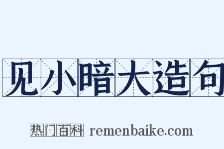 见小暗大造句是什么意思的图片